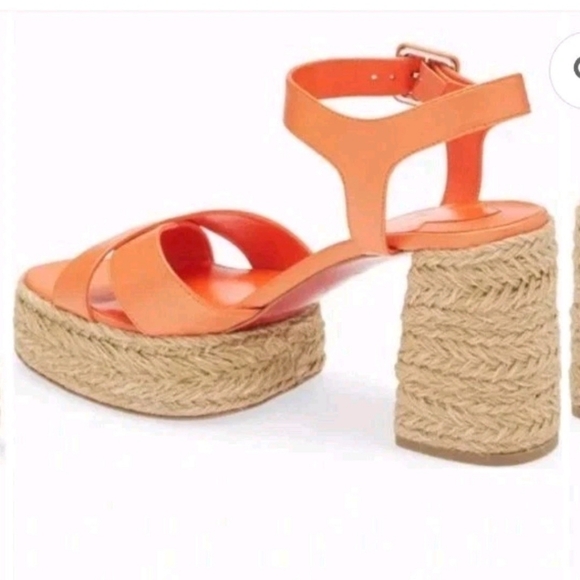 $995 Christian Louboutin CALAKALA 70 Platform Espadrille EU 39 US 9 NIB - Picture 2 of 9